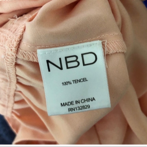 NDB Revolve Partition Romper Tencel Peach Halter - Picture 5 of 5